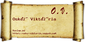Oskó Viktória névjegykártya