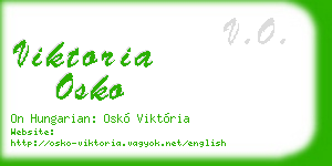 viktoria osko business card